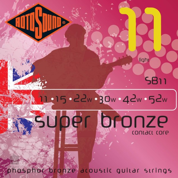 ROTOSOUND SB11 磷青銅民謠吉他弦(11-52)【英國製/木吉他弦/SB-11】 