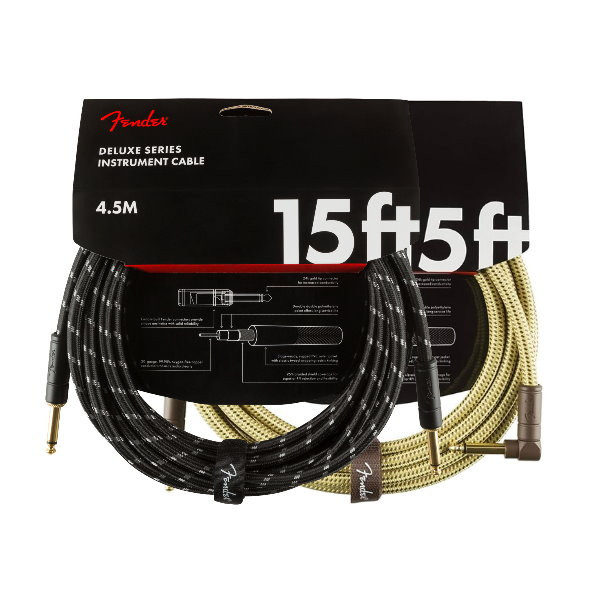 Fender 導線 4.5公尺 DELUXE SERIES CABLE【電吉他、木吉他、貝斯、烏克麗麗皆適用】 Fender,導線,4.5公尺,DELUXE SERIES CABLE