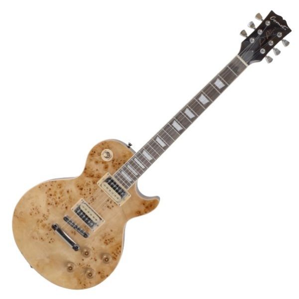 Comet Les Paul BURL-NA 頂級鳥眼楓木電吉他 原木色（雙雙）拾音器 附Comet吉他袋、背帶、琴布、導線、Pick【音色與手感兼具】 