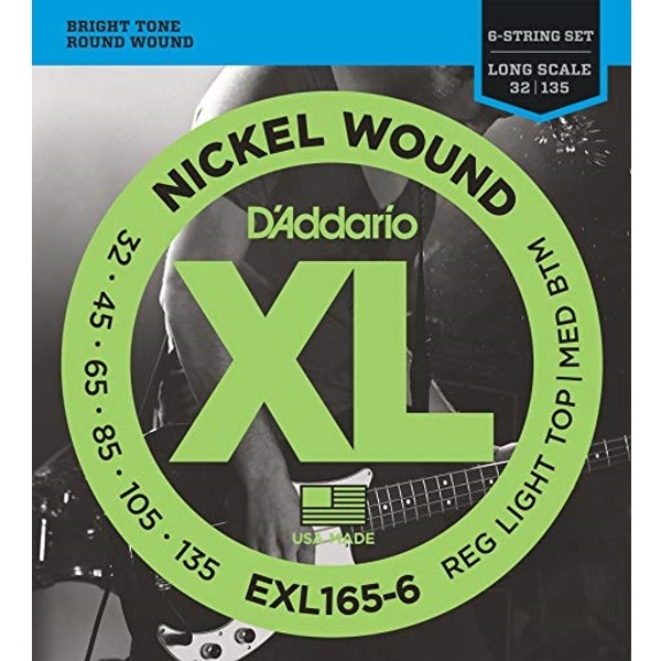 Daddario Exl165-6 貝斯六弦（0.032~135）【貝斯弦專賣店/進口貝斯弦/exl-165-6/Daddario】 