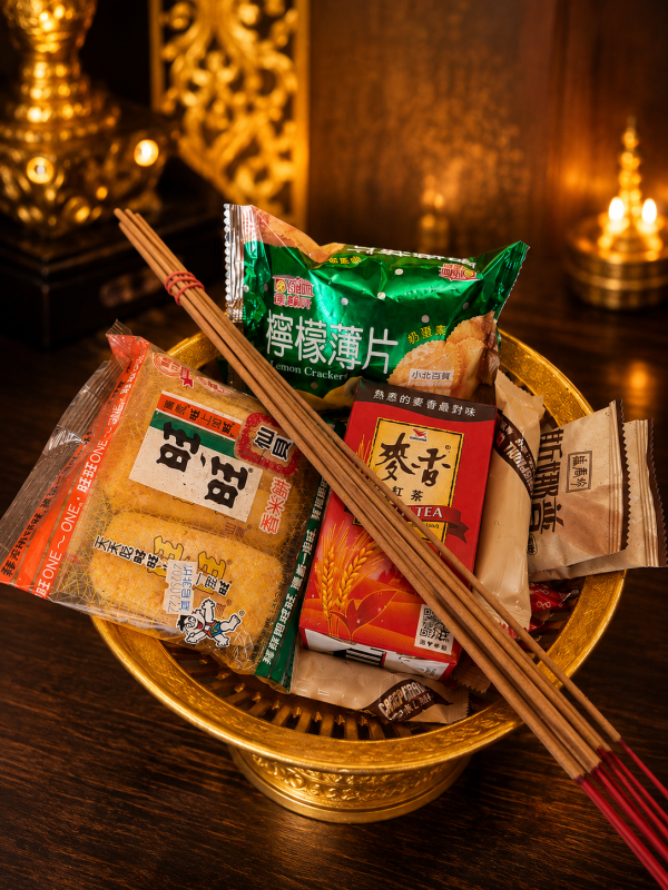 祈福供品盤｜零食茶飲供奉 