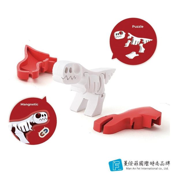 磁吸骨骼拼圖-霸王龍 