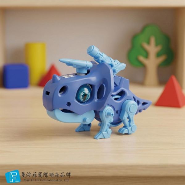 3D聲光恐龍-三角龍VS火炮車 
