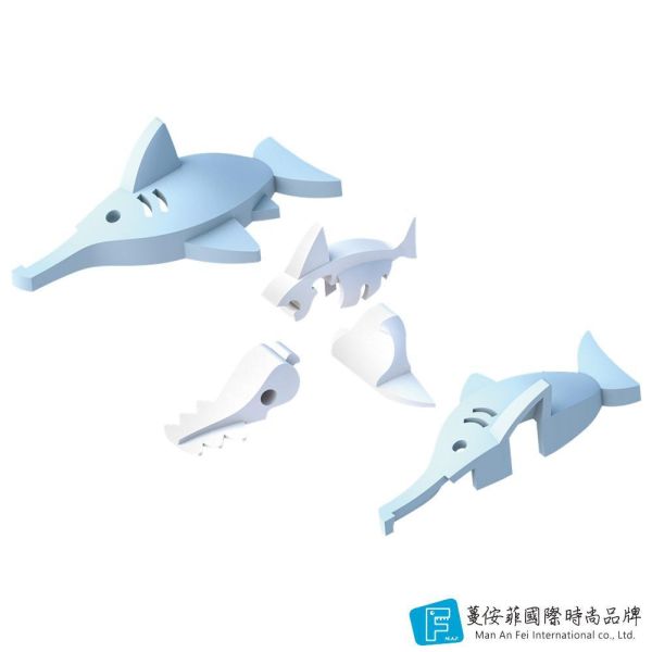 磁吸骨骼拼圖-鋸齒鯊 