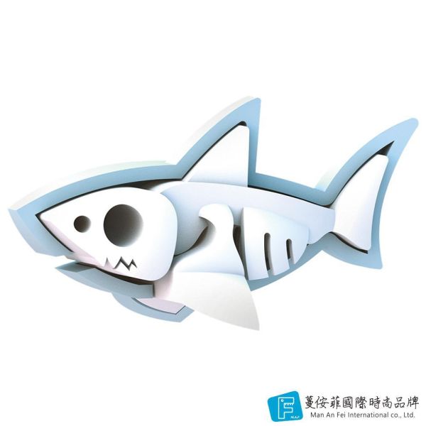 磁吸骨骼拼圖-鯊魚 