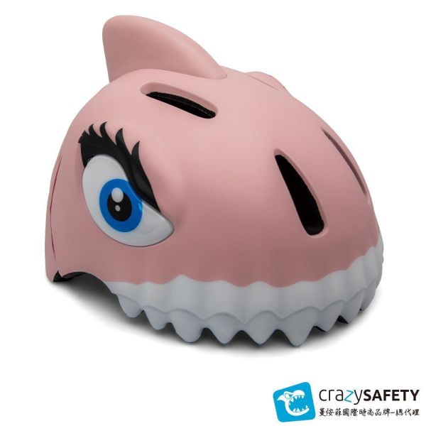 3D瘋狂安全帽-粉鯊魚 