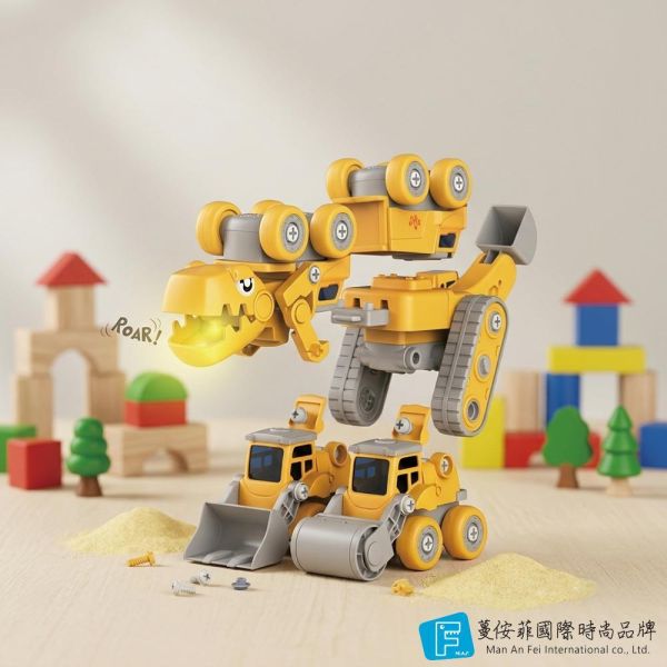 3D聲光恐龍-工程車系列 