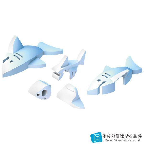 磁吸骨骼拼圖-鯊魚 