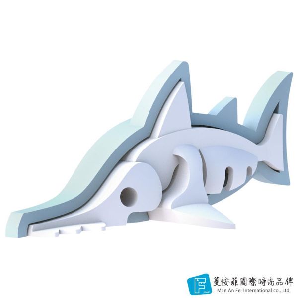 磁吸骨骼拼圖-鋸齒鯊 