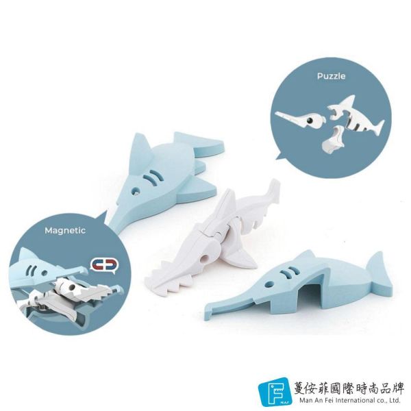 磁吸骨骼拼圖-鋸齒鯊 