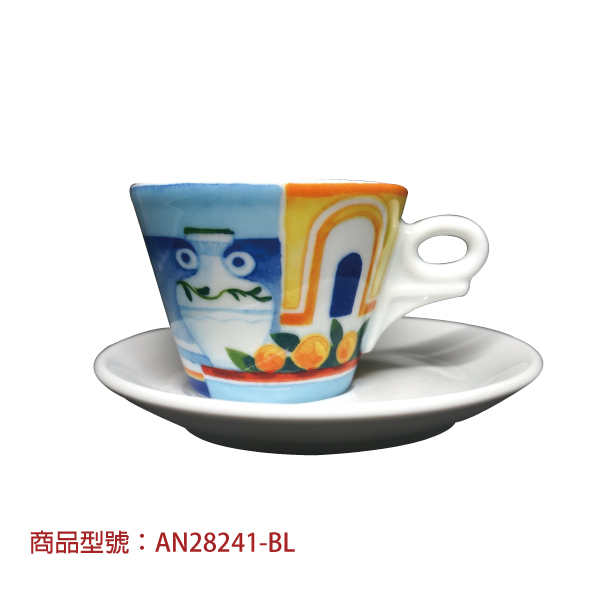 【d'ANCAP】愛琴海卡布杯組(2杯2盤) d’ANCAP,ANCAP,咖啡杯,瓷杯,義大利咖啡杯,濃縮杯,卡布杯,拿鐵杯,咖啡器具,義大利製造,老爸咖啡,咖啡,lebarcoffee,coffee