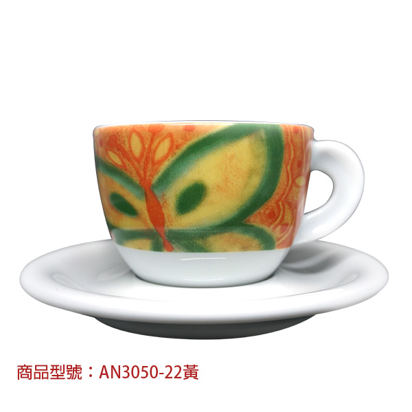 【d'ANCAP】向日葵卡布杯組(2杯2盤) d’ANCAP,ANCAP,咖啡杯,瓷杯,義大利咖啡杯,濃縮杯,卡布杯,拿鐵杯,咖啡器具,義大利製造,老爸咖啡,咖啡,lebarcoffee,coffee