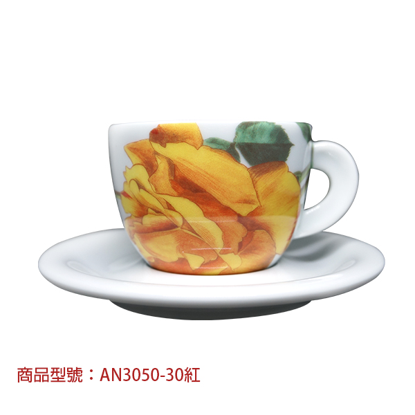 【d'ANCAP】玫瑰卡布杯組(2杯2盤) d’ANCAP,ANCAP,咖啡杯,瓷杯,義大利咖啡杯,濃縮杯,卡布杯,拿鐵杯,咖啡器具,義大利製造,老爸咖啡,咖啡,lebarcoffee,coffee