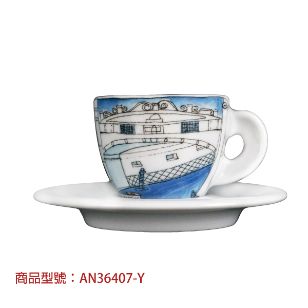 【d'ANCAP】威尼斯風情濃縮杯組(2杯2盤) d’ANCAP,ANCAP,咖啡杯,瓷杯,義大利咖啡杯,濃縮杯,卡布杯,拿鐵杯,咖啡器具,義大利製造,老爸咖啡,咖啡,lebarcoffee,coffee