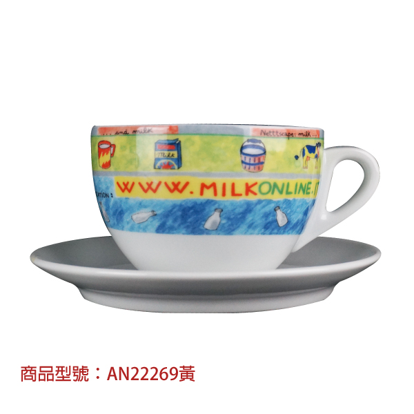 【d'ANCAP】Milk On Line萬用杯組(2杯2盤) d’ANCAP,ANCAP,咖啡杯,瓷杯,義大利咖啡杯,濃縮杯,卡布杯,拿鐵杯,咖啡器具,義大利製造,老爸咖啡,咖啡,lebarcoffee,coffee