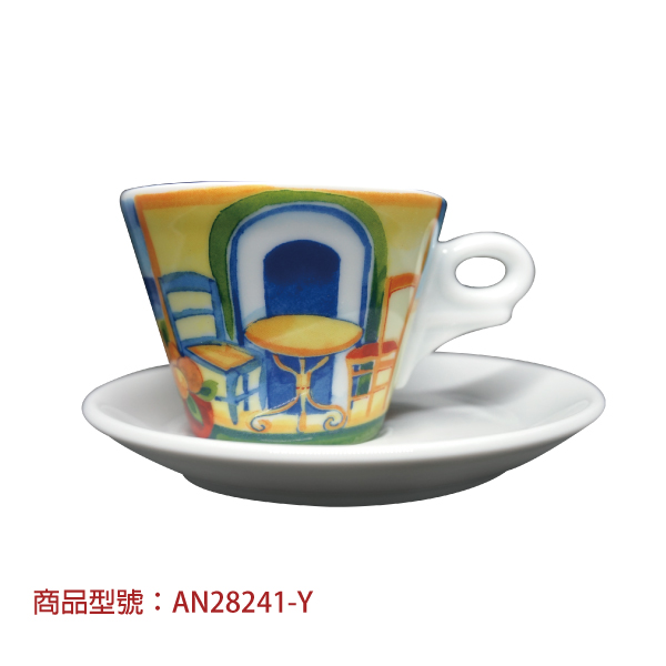 【d'ANCAP】愛琴海卡布杯組(2杯2盤) d’ANCAP,ANCAP,咖啡杯,瓷杯,義大利咖啡杯,濃縮杯,卡布杯,拿鐵杯,咖啡器具,義大利製造,老爸咖啡,咖啡,lebarcoffee,coffee