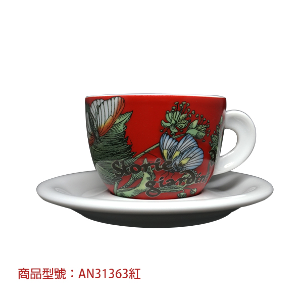 【d'ANCAP】秘密花園卡布杯組(2杯2盤) d’ANCAP,ANCAP,咖啡杯,瓷杯,義大利咖啡杯,濃縮杯,卡布杯,拿鐵杯,咖啡器具,義大利製造,老爸咖啡,咖啡,lebarcoffee,coffee