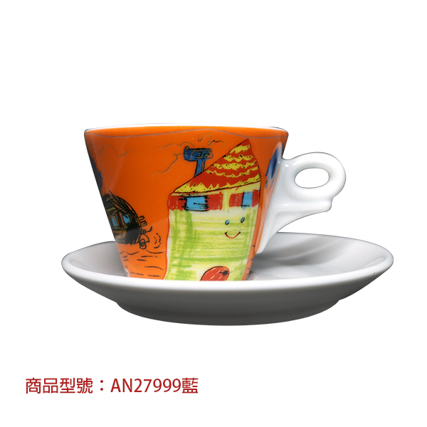 【d'ANCAP】稚趣卡布杯組(2杯2盤) d’ANCAP,ANCAP,咖啡杯,瓷杯,義大利咖啡杯,濃縮杯,卡布杯,拿鐵杯,咖啡器具,義大利製造,老爸咖啡,咖啡,lebarcoffee,coffee