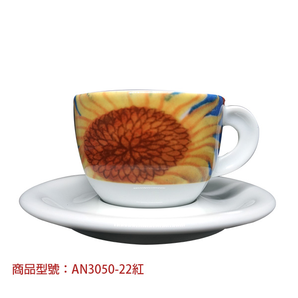 【d'ANCAP】向日葵卡布杯組(2杯2盤) d’ANCAP,ANCAP,咖啡杯,瓷杯,義大利咖啡杯,濃縮杯,卡布杯,拿鐵杯,咖啡器具,義大利製造,老爸咖啡,咖啡,lebarcoffee,coffee