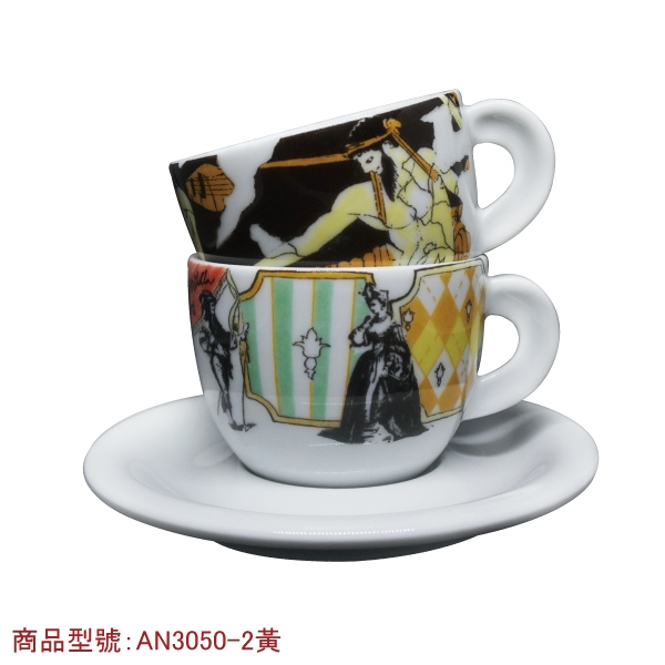 【d'ANCAP】愛情卡布杯組(2個2盤) d’ANCAP,ANCAP,咖啡杯,瓷杯,義大利咖啡杯,濃縮杯,卡布杯,拿鐵杯,咖啡器具,義大利製造,老爸咖啡,咖啡,lebarcoffee,coffee