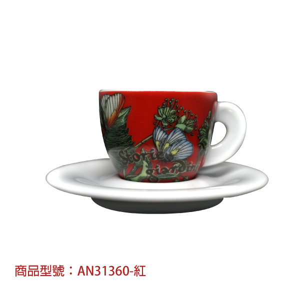 【d'ANCAP】秘密花園濃縮杯組(2杯2盤) d’ANCAP,ANCAP,咖啡杯,瓷杯,義大利咖啡杯,濃縮杯,卡布杯,拿鐵杯,咖啡器具,義大利製造,老爸咖啡,咖啡,lebarcoffee,coffee