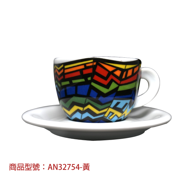 【d'ANCAP】彩色嘉年華卡布杯組(2杯2盤) d’ANCAP,ANCAP,咖啡杯,瓷杯,義大利咖啡杯,濃縮杯,卡布杯,拿鐵杯,咖啡器具,義大利製造,老爸咖啡,咖啡,lebarcoffee,coffee