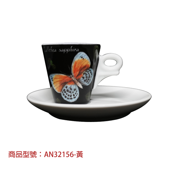 【d'ANCAP】奇幻蝴蝶濃縮杯組(2杯2盤) d’ANCAP,ANCAP,咖啡杯,瓷杯,義大利咖啡杯,濃縮杯,卡布杯,拿鐵杯,咖啡器具,義大利製造,老爸咖啡,咖啡,lebarcoffee,coffee