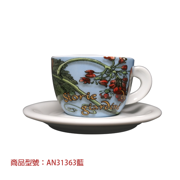 【d'ANCAP】秘密花園卡布杯組(2杯2盤) d’ANCAP,ANCAP,咖啡杯,瓷杯,義大利咖啡杯,濃縮杯,卡布杯,拿鐵杯,咖啡器具,義大利製造,老爸咖啡,咖啡,lebarcoffee,coffee