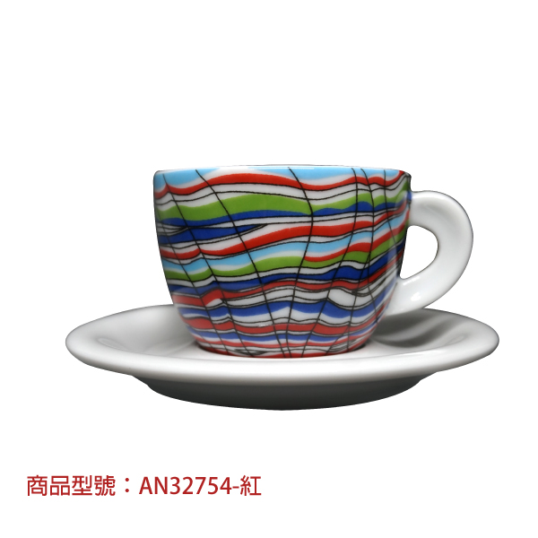 【d'ANCAP】彩色嘉年華卡布杯組(2杯2盤) d’ANCAP,ANCAP,咖啡杯,瓷杯,義大利咖啡杯,濃縮杯,卡布杯,拿鐵杯,咖啡器具,義大利製造,老爸咖啡,咖啡,lebarcoffee,coffee