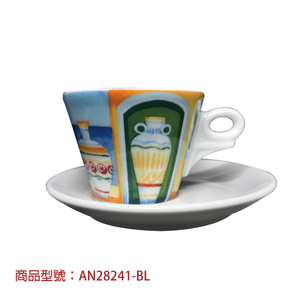 【d'ANCAP】愛琴海卡布杯組(2杯2盤) d’ANCAP,ANCAP,咖啡杯,瓷杯,義大利咖啡杯,濃縮杯,卡布杯,拿鐵杯,咖啡器具,義大利製造,老爸咖啡,咖啡,lebarcoffee,coffee