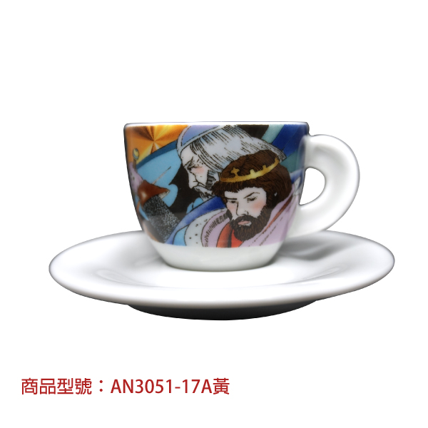 【d'ANCAP】亞瑟王濃縮杯組(2杯2盤) d’ANCAP,ANCAP,咖啡杯,瓷杯,義大利咖啡杯,濃縮杯,卡布杯,拿鐵杯,咖啡器具,義大利製造,老爸咖啡,咖啡,lebarcoffee,coffee