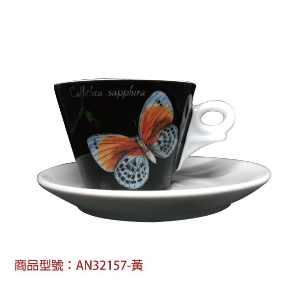 【d'ANCAP】奇幻蝴蝶卡布杯組(2杯2盤) d’ANCAP,ANCAP,咖啡杯,瓷杯,義大利咖啡杯,濃縮杯,卡布杯,拿鐵杯,咖啡器具,義大利製造,老爸咖啡,咖啡,lebarcoffee,coffee