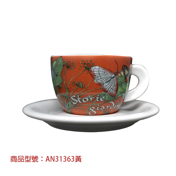 【d'ANCAP】秘密花園卡布杯組(2杯2盤) d’ANCAP,ANCAP,咖啡杯,瓷杯,義大利咖啡杯,濃縮杯,卡布杯,拿鐵杯,咖啡器具,義大利製造,老爸咖啡,咖啡,lebarcoffee,coffee