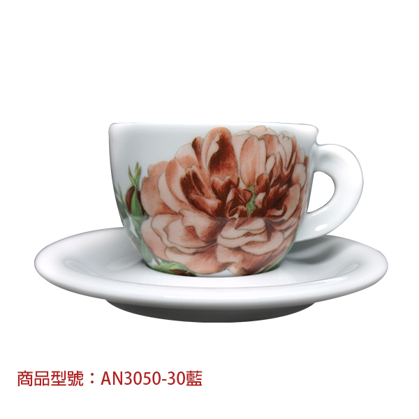 【d'ANCAP】玫瑰卡布杯組(2杯2盤) d’ANCAP,ANCAP,咖啡杯,瓷杯,義大利咖啡杯,濃縮杯,卡布杯,拿鐵杯,咖啡器具,義大利製造,老爸咖啡,咖啡,lebarcoffee,coffee