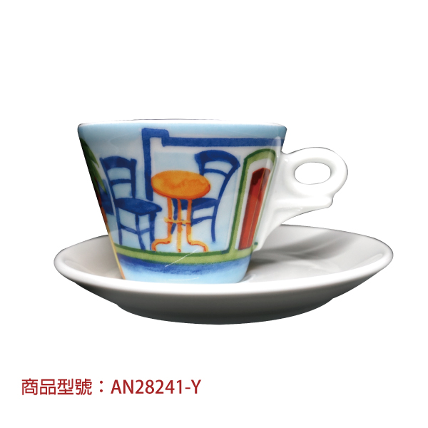 【d'ANCAP】愛琴海卡布杯組(2杯2盤) d’ANCAP,ANCAP,咖啡杯,瓷杯,義大利咖啡杯,濃縮杯,卡布杯,拿鐵杯,咖啡器具,義大利製造,老爸咖啡,咖啡,lebarcoffee,coffee