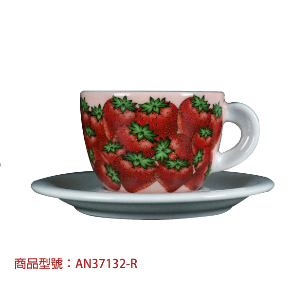 【d'ANCAP】草莓甜心卡布杯組(2杯2盤) d’ANCAP,ANCAP,咖啡杯,瓷杯,義大利咖啡杯,濃縮杯,卡布杯,拿鐵杯,咖啡器具,義大利製造,老爸咖啡,咖啡,lebarcoffee,coffee