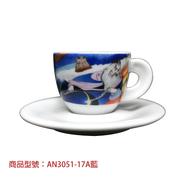 【d'ANCAP】亞瑟王濃縮杯組(2杯2盤) d’ANCAP,ANCAP,咖啡杯,瓷杯,義大利咖啡杯,濃縮杯,卡布杯,拿鐵杯,咖啡器具,義大利製造,老爸咖啡,咖啡,lebarcoffee,coffee