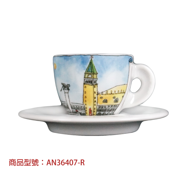 【d'ANCAP】威尼斯風情濃縮杯組(2杯2盤) d’ANCAP,ANCAP,咖啡杯,瓷杯,義大利咖啡杯,濃縮杯,卡布杯,拿鐵杯,咖啡器具,義大利製造,老爸咖啡,咖啡,lebarcoffee,coffee