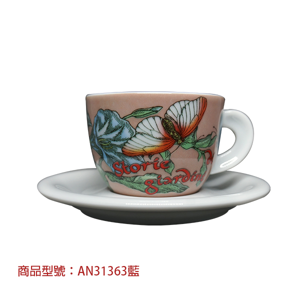 【d'ANCAP】秘密花園卡布杯組(2杯2盤) d’ANCAP,ANCAP,咖啡杯,瓷杯,義大利咖啡杯,濃縮杯,卡布杯,拿鐵杯,咖啡器具,義大利製造,老爸咖啡,咖啡,lebarcoffee,coffee