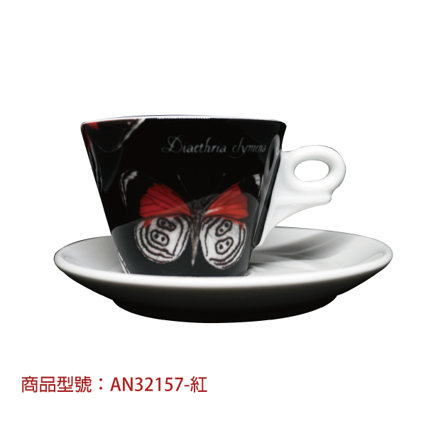 【d'ANCAP】奇幻蝴蝶卡布杯組(2杯2盤) d’ANCAP,ANCAP,咖啡杯,瓷杯,義大利咖啡杯,濃縮杯,卡布杯,拿鐵杯,咖啡器具,義大利製造,老爸咖啡,咖啡,lebarcoffee,coffee