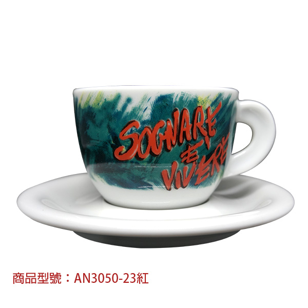 【d'ANCAP】訊息卡布杯組(2杯2盤) d’ANCAP,ANCAP,咖啡杯,瓷杯,義大利咖啡杯,濃縮杯,卡布杯,拿鐵杯,咖啡器具,義大利製造,老爸咖啡,咖啡,lebarcoffee,coffee