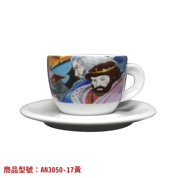 【d'ANCAP】亞瑟王卡布杯組(2杯2盤) d’ANCAP,ANCAP,咖啡杯,瓷杯,義大利咖啡杯,濃縮杯,卡布杯,拿鐵杯,咖啡器具,義大利製造,老爸咖啡,咖啡,lebarcoffee,coffee