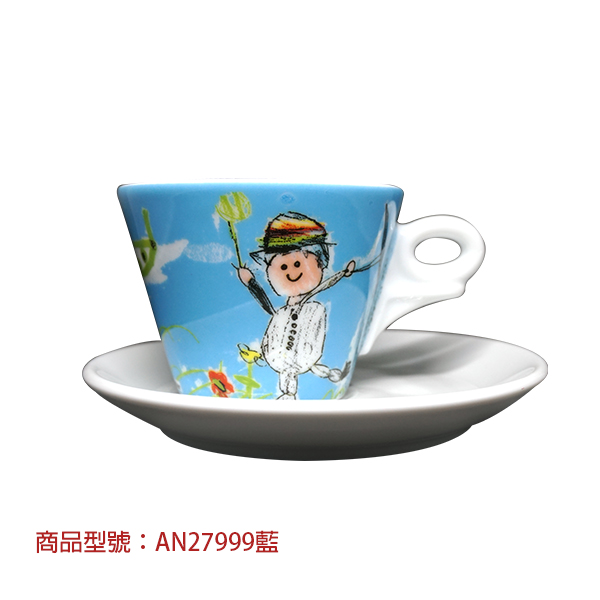 【d'ANCAP】稚趣卡布杯組(2杯2盤) d’ANCAP,ANCAP,咖啡杯,瓷杯,義大利咖啡杯,濃縮杯,卡布杯,拿鐵杯,咖啡器具,義大利製造,老爸咖啡,咖啡,lebarcoffee,coffee