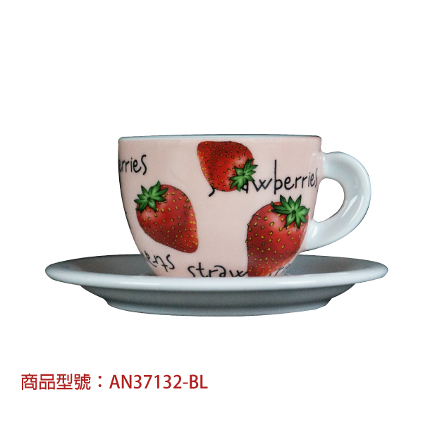【d'ANCAP】草莓甜心卡布杯組(2杯2盤) d’ANCAP,ANCAP,咖啡杯,瓷杯,義大利咖啡杯,濃縮杯,卡布杯,拿鐵杯,咖啡器具,義大利製造,老爸咖啡,咖啡,lebarcoffee,coffee