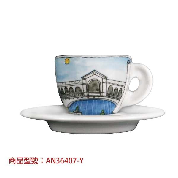 【d'ANCAP】威尼斯風情濃縮杯組(2杯2盤) d’ANCAP,ANCAP,咖啡杯,瓷杯,義大利咖啡杯,濃縮杯,卡布杯,拿鐵杯,咖啡器具,義大利製造,老爸咖啡,咖啡,lebarcoffee,coffee