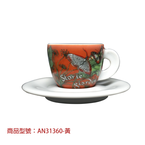【d'ANCAP】秘密花園濃縮杯組(2杯2盤) d’ANCAP,ANCAP,咖啡杯,瓷杯,義大利咖啡杯,濃縮杯,卡布杯,拿鐵杯,咖啡器具,義大利製造,老爸咖啡,咖啡,lebarcoffee,coffee