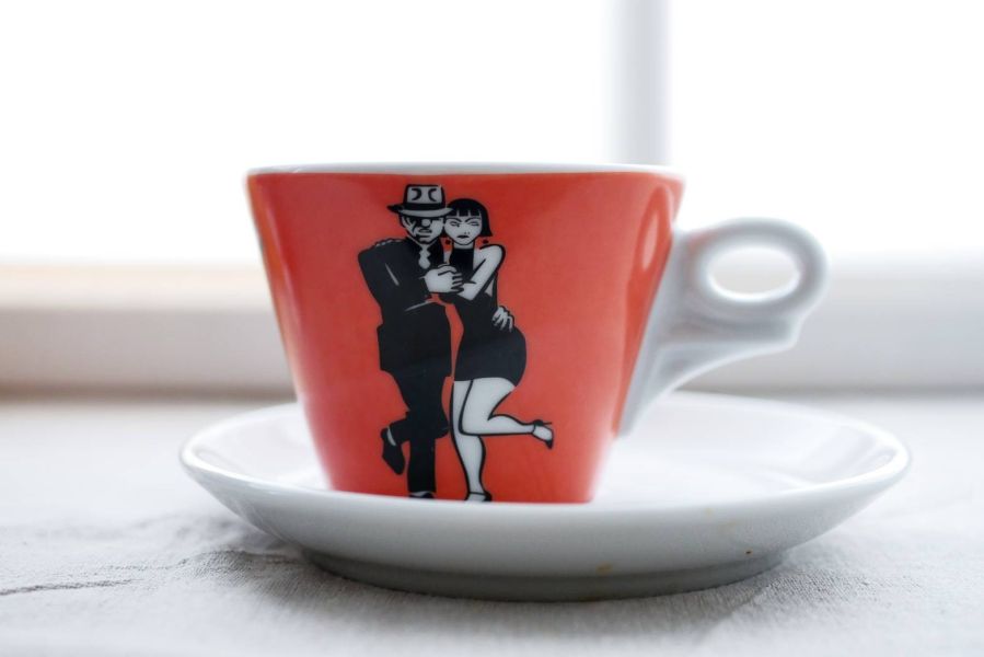 【d'ANCAP】咖啡律動卡布杯組(2杯2盤) 老爸咖啡,杯子,瓷,咖啡,精品,濃縮,義大利,義式,咖啡豆,老爸咖啡 商城