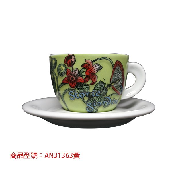 【d'ANCAP】秘密花園卡布杯組(2杯2盤) d’ANCAP,ANCAP,咖啡杯,瓷杯,義大利咖啡杯,濃縮杯,卡布杯,拿鐵杯,咖啡器具,義大利製造,老爸咖啡,咖啡,lebarcoffee,coffee