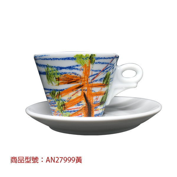 【d'ANCAP】稚趣卡布杯組(2杯2盤) d’ANCAP,ANCAP,咖啡杯,瓷杯,義大利咖啡杯,濃縮杯,卡布杯,拿鐵杯,咖啡器具,義大利製造,老爸咖啡,咖啡,lebarcoffee,coffee