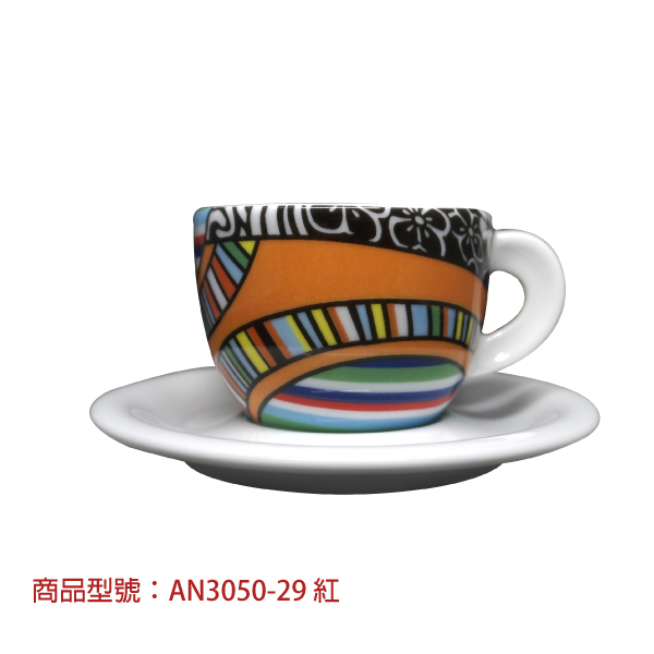 【d'ANCAP】奔放的線卡布杯組(2杯2盤) d’ANCAP,ANCAP,咖啡杯,瓷杯,義大利咖啡杯,濃縮杯,卡布杯,拿鐵杯,咖啡器具,義大利製造,老爸咖啡,咖啡,lebarcoffee,coffee